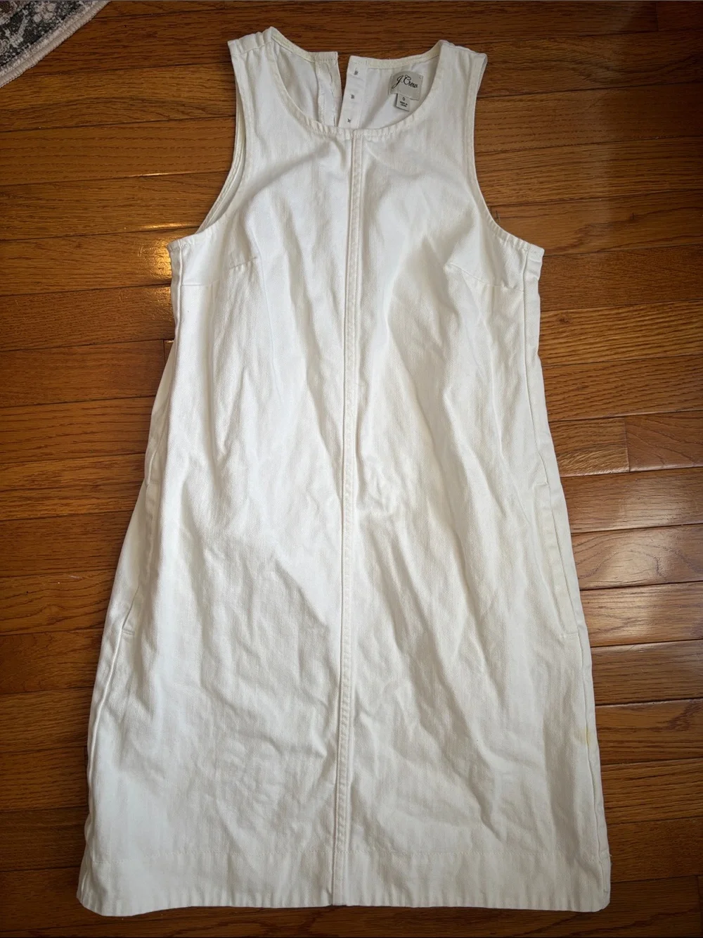 J. Crew Cream Sleeveless Shift Dress